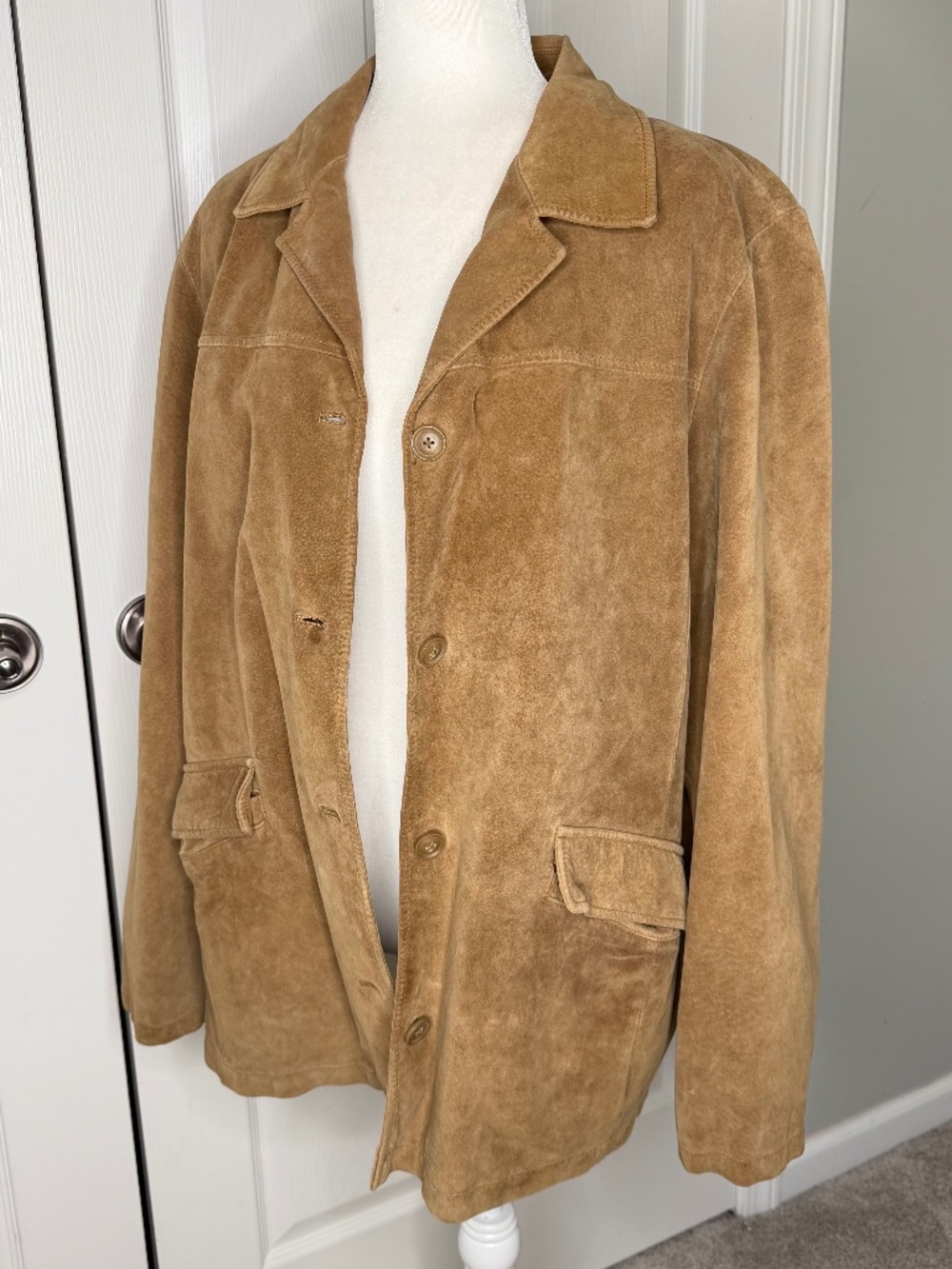 Vintage Eddie Bauer Leather Tan Jacket XL